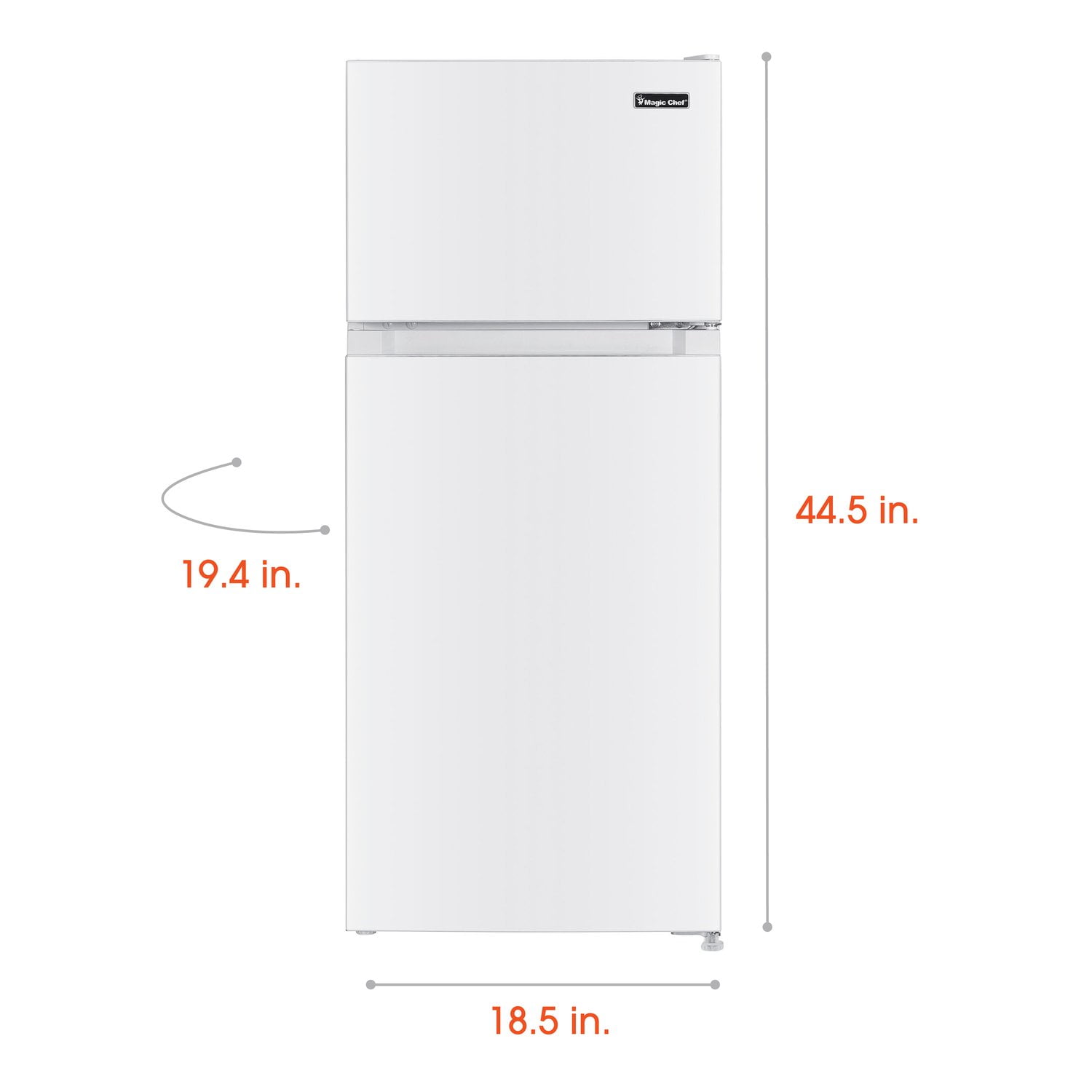 MAGIC CHEF 4.5-cu. ft. Mini Refrigerator with Freezer in White, HMDR45W