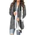 thumbnail image 1 of Cardigan pour Femme Manches Longues Ouvert devant Cardigan Léger Casual Fall Jacket Clothes, 1 of 6