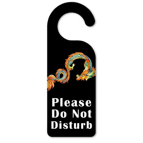 Do Not Disturb Door Knob Hanger Sign - Year of the Dragon