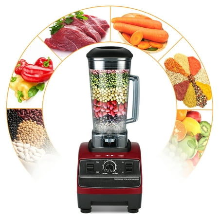 100-120V Professional Multi-functional Heavy Duty High Speed Nutrition Extractor Blender Mixer Smoothies 2200W 2L Blender Food Processer for Vegetables Fruit Juice Machine Ice Crusher