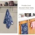 thumbnail image 3 of Dreamtimes Navy Blue Snowflakes Hand Towels 2 PCS, Christmas Pattern Kitchen Towel Ultra Soft and Highly Absorbent,Decorative Fingertip Face Towel for Bathroom Hotel, 28.3"x 14.4", 3 of 6