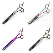 High-Quality Professional Japan 440C 7 Top Tool Dog Grooming Thinning Shears - Premium Fishbone Teeth - Ideal Choice for Superior Pet Grooming - Perfect for Puppies - Excellent for Drops