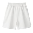 thumbnail image 3 of Lenago Mens Sports Shorts Men's Shorts Mens Shorts Men's Casual Fashion Solid Color Elastic Waist Pocket Outdoor Sports Shorts Pants White XXXXXL, 3 of 4