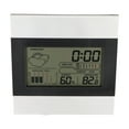 thumbnail image 4 of Weather Clock, 12/24 Hour Aluminum Shell Battery Powered Digital Weather Clock  for Bedroom, 4 of 7