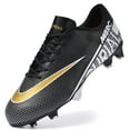 thumbnail image 3 of Hombres zapatillas de fútbol top tacos de fútbol zapatos de fútbol artificial con laceras para exteriores al aire libre, 3 of 9