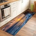 thumbnail image 2 of Beach Reef 2'x6' Runner Rugs for Hallway Kitchen Bedside Non Slip Washable, Beach Sunset Ocean Waves Natural Scenery Entryway Rug Runners with Rubber Backing, Long Carpet Runner for Laundry Room, 2 of 8