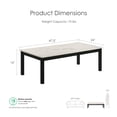 thumbnail image 3 of Bluff Modern Wood 3-Piece Coffee Table Set with 2 End Tables, White, 3 of 14