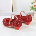 thumbnail image 5 of High Heeled Princess Shoes Style Cute Flower Girls Shoes Simple Wedding Party Festival, 5 of 6