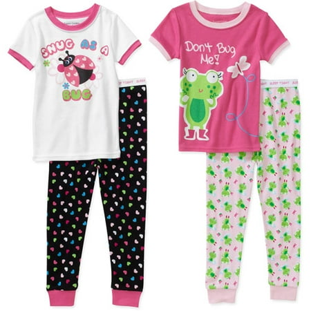 Faded Glory Baby Girls' 4 Piece Short Sl