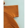 thumbnail image 6 of Seyurigaoka 2Pcs Toddler Girls Boys Summer Outfit, Solid Color Hooded Short Sleeve Tops + Elastic Waist Shorts Set for Kids, 6 Months to 4 Years, 6 of 8