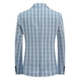 thumbnail image 6 of Cloudstyle Men's Lightweight Checkered Blazer - Notch Lapel Single Button Slim Fit Suit Jacket, Center Vent for Spring/Summer/Fall, 6 of 11