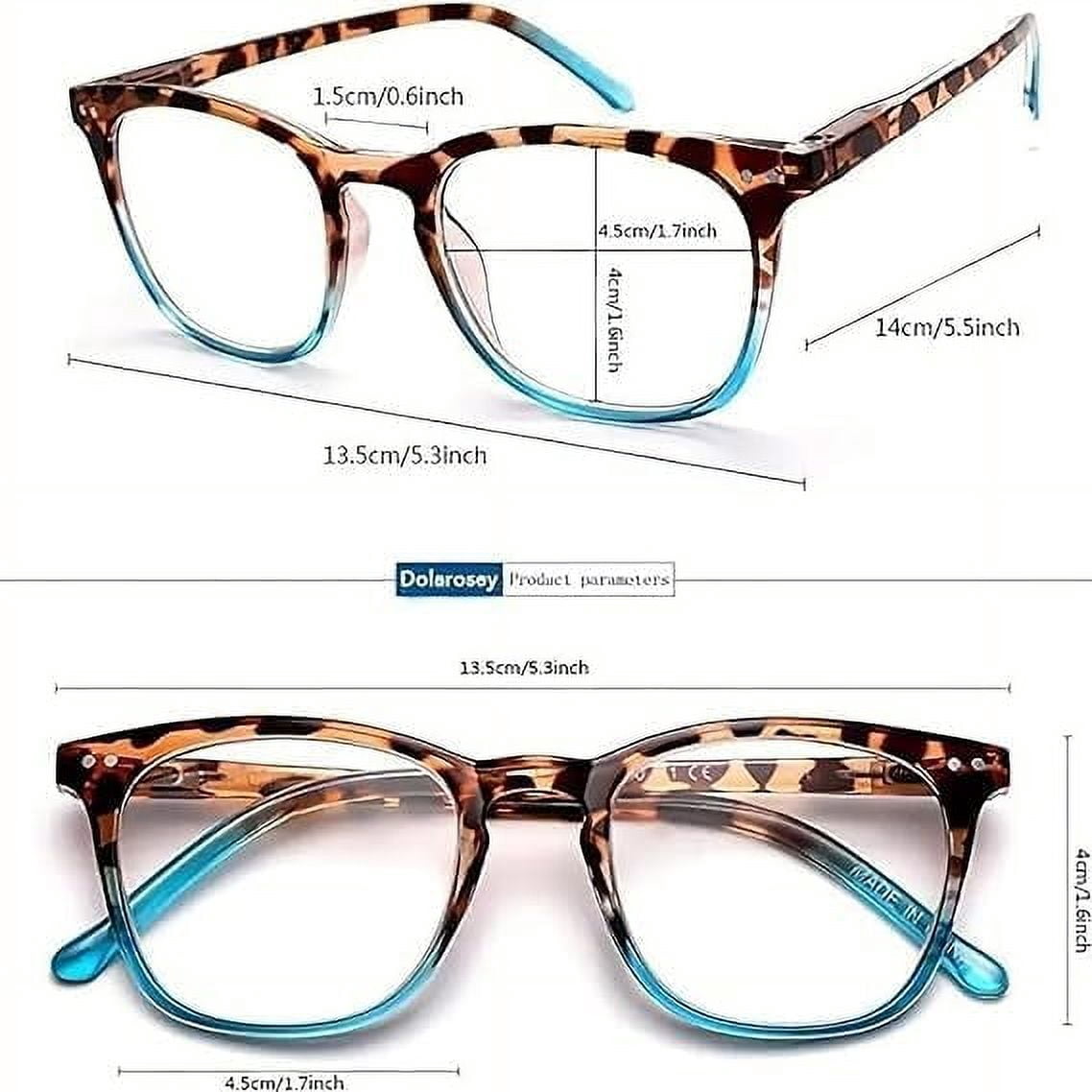 2PCS Protectivemethod Glasses - Women's Sexy Leopard Print Reading Glasses, Anti Blue Light Reading Glasses Women (4X,2PCS C)