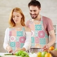 thumbnail image 3 of Pioneer Flower Floral Print Pattern Apron for Women and Men, Cotton Linen Waterproof with Pockets, Adjustable, 33x27 Inch for Kitchen, Gardening, BBQ, Salon, 3 of 6