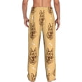 thumbnail image 3 of Uemuo German Shepherd Dog Pattern Men's Wide Leg Palazzo Lounge Pants with Pockets Light Weight Loose Comfy Casual Pajama Pants-X-Large, 3 of 9