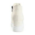 thumbnail image 4 of Journee Womens Clara Round Toe Inside Zip Wedge Sneakers, Widths Available, 4 of 10