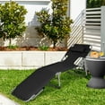 thumbnail image 5 of Gymax Set of 2 Beach Chaise Lounge Chair Folding Reclining Chair w/ Facing Hole Black, 5 of 10