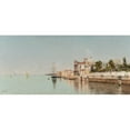 thumbnail image 3 of Antonio María de Reyna Manescau 14x8 Black Modern Framed Museum Art Print Titled - A Venetian Waterfront, 3 of 5
