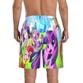 thumbnail image 3 of Mens My Lit-tle Pony Swim Trunks Quick Dry Bathing Suit Stretch Board Shorts Summer Beach Shorts Men's Swimwear with Mesh Linner, 3 of 8