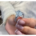 thumbnail image 3 of 3Ct Radiant Cut Simulated Diamond Lovely Engagement Ring 14k White Gold Plated Sterling Silver, 3 of 6