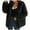 Black womens coat, variant on Usmixi Womens Winter Faux Fur Jacket Plush Coat for Women Long Sleeve Soft Fluffy Fleece Sherpa Jacket Casual Solid Open Zipper Plus Size Fuzzy Furry Outwear 2025 Faux Fur Jacket