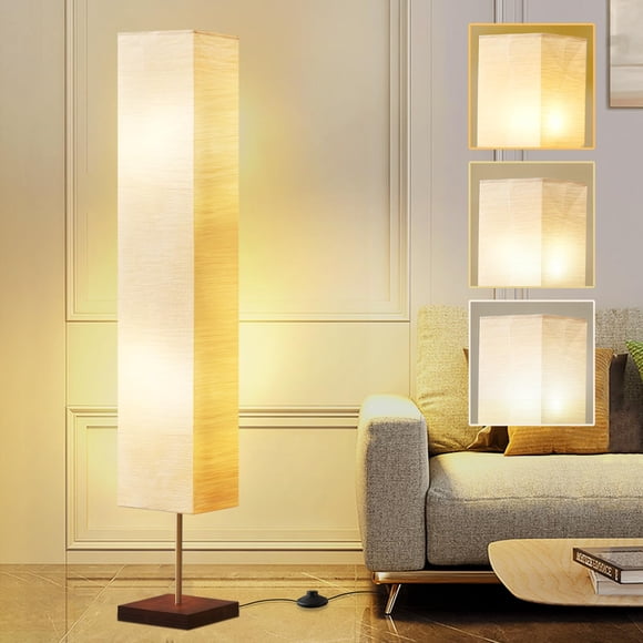 Lámpara de pie GyroVu de 165 cm con base de nogal y bombillas LED de 2700 K