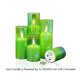 thumbnail image 3 of Set de 5 Velas LED sin Llama en Vidrio Verde Eywamage, 3 of 8