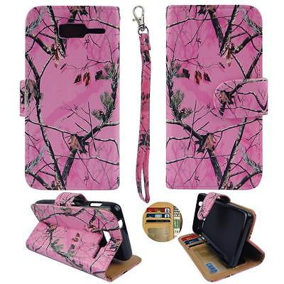Motorola Razr Cradle - Wallet Pnk Moz Camo For Motorola Droid Razr M XT907 Syn Leather Folio Dual Layer Interior Design Flip PU Leather case Cover Card Cash Slots & Stand Cover