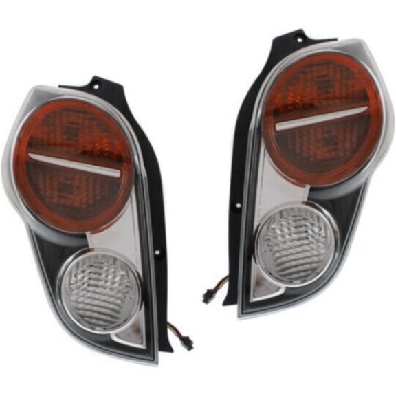 Halogen Tail Light Set For 2013-2015 Chevy Spark Spark LS/LT Clear w/ Bulbs 2Pcs