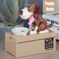 thumbnail image 2 of Little Dog Puggy Bank Battery Powered Robotic Coin Munching Toy Money Box Saving Money Coin Bank For Kids, 2 of 2