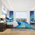 thumbnail image 3 of Designart 'Blue Hues Abstract' Modern & Contemporary Bedding Set - Duvet Cover & Shams, 3 of 4