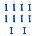 thumbnail image 1 of Paquete de 10 manijas para puerta de cerca eléctrica con pieza de repuesto de resorte, puerta de cerca azul, 1 of 9