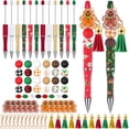 thumbnail image 1 of Bolígrafos abalorios para contar pan de jengibre navideño, 12 juegos con accesorios, 1 of 6