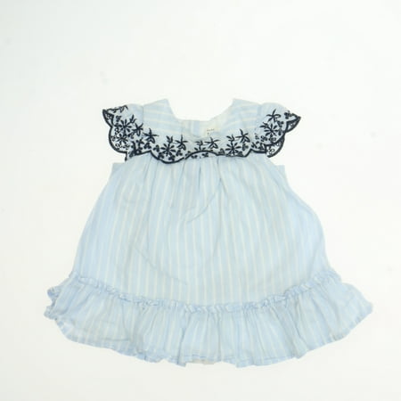 

Pre-owned Gap Girls Blue | White Stripes Dress size: 12-18 Months