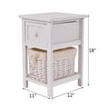 thumbnail image 2 of Costway Mini Wood Night Stand 2 Layer Drawer Basket Bedside End Table Storage Organizer, 2 of 6