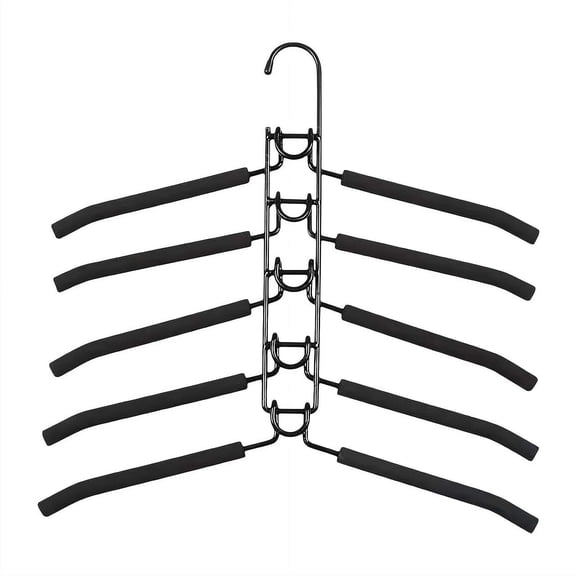 Multi-Layer Clothes Hangers 5 in 1 Non Slip Space Saving Closet Organizer Stainless Steel Shirt Hanger Coats Hanger