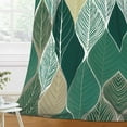 thumbnail image 3 of Pbobriich Green Leaves Blackout Curtains,Farmhouse Abstract Window Curtain for Bedroom 52x96 Inch Set 2 Panels, 3 of 6