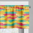 thumbnail image 3 of Ambesonne Geometric Window Valance, Funky Tiles, 54" X 18", Jade Green Marigold, 3 of 5