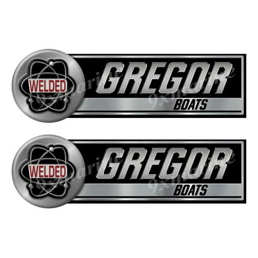 Two Gregor Welded Classic Stickers - 10" long each