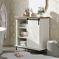 thumbnail image 2 of Sliding Barn Door Buffet Cabinet, White Accent Cabinet Console Table for Bathroom and kitchen, 2 of 10
