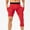 Red, variant on Fengqque Men's Basketball Single Leg Tight Sports Pants 1/2 One Leg Compression Pants Athletic Base Layer Underwear Red M(M)
