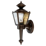 Hardware House 54-4213 Outdoor Coach Light Fixture with Clear Glass and Classic Bronze Finish