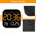thumbnail image 2 of LED Wall Clock With Remote Control Display Temperature Room Desktop Clock, 2 of 11