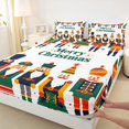 thumbnail image 3 of Homewish Boys Girls Xmas Nutcracker 4 Pieces Queen Sheet Sets,Happy New Year Ultra Soft Flat Sheet,Merry Christmas Queen Fitted Sheet,Luxury Bedroom Decor, 3 of 7