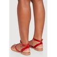 thumbnail image 3 of Women's Studded Trim Thong Ankle Strap Sandals, 3 of 3