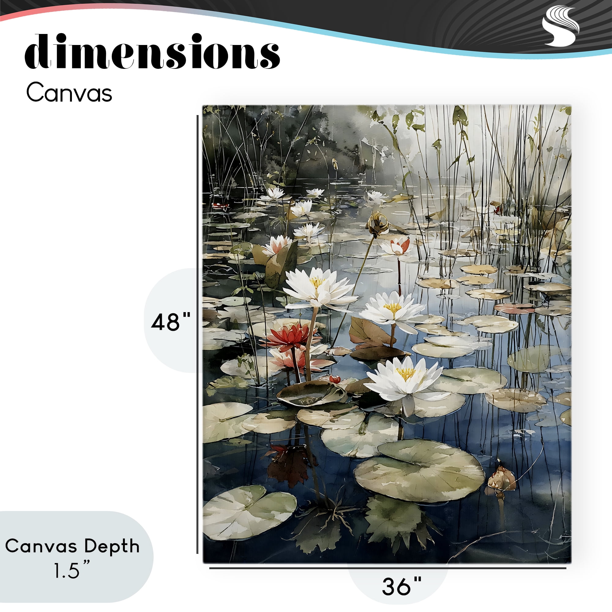 Stupell Industries Lily Wonder Pond Canvas Wall Art, design by Franklyn Gregory