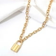 thumbnail image 3 of PENGXAING Punk Unisex Women Padlock Necklace Stainless Steel Pendant Chain Club Party, 3 of 6