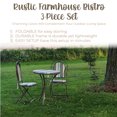 thumbnail image 3 of Backyard Expressions Farmhouse Metal and Wood Slat Bistro Set | 3 Pc, 3 of 6