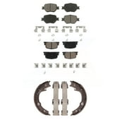 Transit Auto Front Rear Ceramic Brake Pads and Parking Shoes Kit for Car 2005-2010 Scion tC KCN-100011