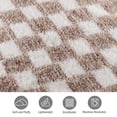thumbnail image 5 of CBCHome Checkered Chenille Furry Throw Blanket – Soft Plush Cozy Dorm Room Essential, for Sofa and Bed, Graduation Gift for Her and Teens (Taupe Brown, 50"x60"), 5 of 7
