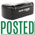 thumbnail image 1 of Slim Pre-Inked Narrow Posted Stamp, Slim 1444, Ultra Slim Design, Impression Size 1/2" by 1-3/4", Up to 25,000 Impressions - Green Ink, 1 of 10